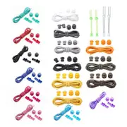 No Tie Elastic Locked Shoelaces Toggle Sneakers Kids Adults