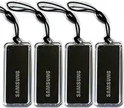 All Black 4pcs Genuine SAMSUNG EZON Digital Door Lock Key Tag Tags 13.56MHz RFID ISO14443 A Type for SHS-2320 SHS-2920 SHS-H620 SHS-H630 SHS-3120 SHS-3320 SHS-3420 (0+4B+0)