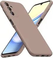 [LoeoeL] Silicone Case for Samsung Galaxy A15 5G, Ultra Thin Slim Minimalist Soft Rubber Gel Matte Phone Case for Women Men, Cute Girly Aesthetic Protective Case with Camera Cover, Brown Fall