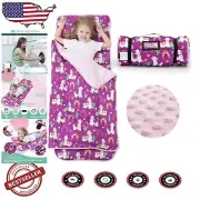 Extra Large Toddler Nap Mat with Pillow & Blanket - Cozy Sleeping Bag for Kids
