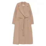 ['s Max Mara] 's Max Mara Belted Notched-lapel Coat 40 IT NEUTRALS