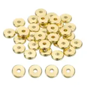 60 Pcs Flat Round Spacer Beads 8mm Brass Heishi Beads for Jewelry Making