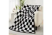 COMFEYA Cosy Checked Blanket 150x200CM - Black