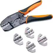 Crimping Tool Set 5 PCS - Ratcheting Wire Crimper - For Heat Shrink, Nylon