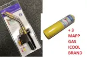 TORCH TS8000 EQUIV WITH 3 OF PRO MAPP MAP GAS FOR BRAZING/SOLDERING/HEAT SUSHI