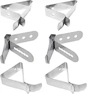 Luxshiny 6pcs Thermometer Fixing Clip Oven Thermometer Smoker Thermometer Clip Grill Probe Clip BBQ Thermometer Holder Meat Thermometer Probe Clip Frying Thermometer Stainless Steel Silver