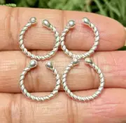 Handmade Pure Silver Lord Krishna LADDU GOPAL Nazariya Bracelet, 2 pair 3.2 gram