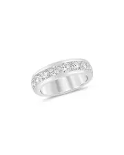 Bloomingdale's Fine Collection Diamond Channel Set Band Ring in 14K White Gold, 2.0 tcw