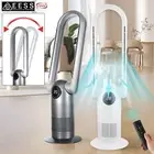 Electric Bladeless Heat Cool Fan Timer Remote Control HEPA Filter Purification