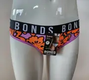 Bonds Ladies WR46 F6L Bloom Vibes Icons Super Logo Bikini Brief Size 16 New