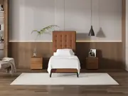 My Style Buttoned Headboard & Standard Base - Single / Gingerbread / Slimline Base