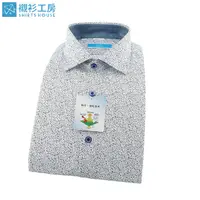 在飛比找蝦皮商城優惠-SHIRT'S HOUSE 白底藍色印花點點 吸汗速乾特殊材