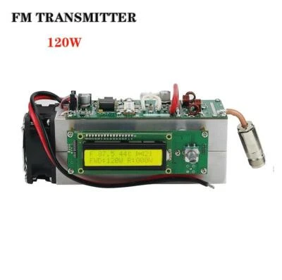 120W 87.5-108MHz FM Transmitter Radio Station Ham Full Protection SD Card MP3
