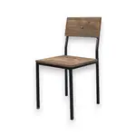 訂製品 LOFT 工業風 方背鐵木餐椅 鋼刷仿舊 雲杉 CU035