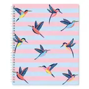S&O Cute Spiral Notebooks - College Ruled Spiral Notebook with Hummingbirds