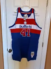 Vintage Authentic Mitchell & Ness Blue Wes Unseld Jersey, Size 56