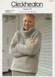 Cleckheaton Knitting Pattern Leaflet 320 Gusto 10 - 2 Designs Women Easy