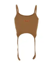 Hooks cropped tank top XXS,S,XL,XS,L Brown