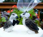 Osprey Wedding Cake Topper Love Birds Bride Groom Engagement Anniversary Carved