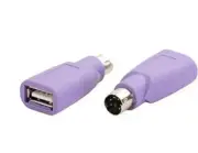 PS/2 Male to USB Female Keyboard Mouse Adapter For Cable Lead PS2 6 Pin Mini DIN