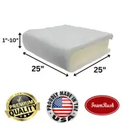 FoamRush 25" x 25" High Density Foam with Dacron/Batting BookWrap (Cushion Seat)