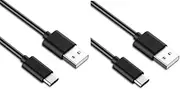 Two (2) OEM Samsung USB-C Data Charging Cables for Galaxy S9/S9 Plus/S8/S8+/Note8 - Black EP-DG950CBE- Bulk Packaging