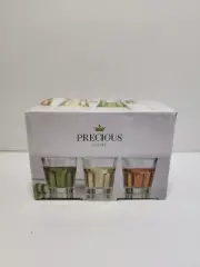 Precious Home... Shot Glass Set Of 6....Barware..Glass..Shooter...New