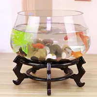在飛比找樂天市場購物網優惠-買一送一生態魚缸 創意水族箱生態圓形玻璃金魚缸 大號烏龜缸 