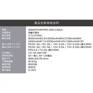 領券折扣 現貨【CIO】SMARTCOBY Pro CABLE 最小35W行動電源 電量數顯 可充蘋果筆電 原廠公司貨