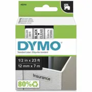 Dymo DYM45010 LabelManger 210D Kit D1 Tape Cartridge,1/2" x 23 ft,Black on Clear