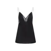 [Khaite] Khaite-Black Talsie Silk Top-Donna XS STAND