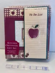 Kitchen Recipe Organizer File Apple Gift Set Magnet Notepad Kitchen Baking Ut