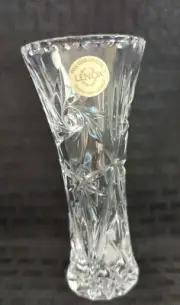 Lenox Crystal Star Vase 6 Inch Czech Republic Certificate of Authenticity New