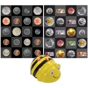 Bee-Bot Robot with Canadian Money Mat & UK Money Mat STEM Coding Robots for Kids