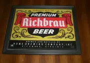 RICHBRAU PREMIUM BEER FRAMED COLOR AD PRINT - HOME BREWING CO. - RICHMOND, VA.