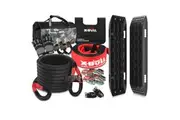 X-BULL Recovery Kit 17PCS With Recovery tracks Kinetic Rope Snatch Strap Winch Damper 4WD 4X4 Truck