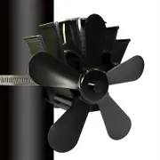 Kankanwo 5 Blade for Heat Powered Wood Stove Fan Wood Log Fireplace Friendly Fan BK