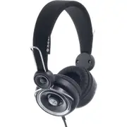 Moki Drops 40mm Wired 3.5mm Over Ear Headphones for iPhone/Samsung Phones Black