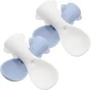 iplusmile 4pcs Ilicone Baby Spoons Set Silicone Food Pouch Attachments for Qv Baby Feeding Led Weaning Supplies Safe Easy to Clean