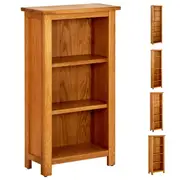 Solid Oak Wood Narrow Bookcase Shelf Stand Cabinet Display Multi Sizes vidaXL