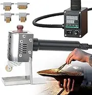 Professional Hand Push Hot Melt Glue Dispenser with 4pcs Size Glue Rollers/Heating Range 50-220℃, Commercial Hot Melt Glue Roller Machine for Crafts& Bonding& Fixing Projects 50ml