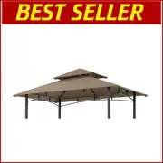 5x8 Double Tiered Grill Gazebo Canopy Replacement for L-GG001PST-F Model