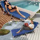 Folding Reclining Sun Lounger Bed Camping Beach Recliner Outdoor Pool Deck Chair