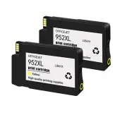 2PK Reman. 952XL Yellow Ink Cartridges For HP Officejet Pro 7740 8726 8736 8745