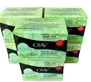 6 PACKS (12 BARS) Olay Soothing Cucumber Body Bar Soap Massaging Design 4.25oz -
