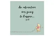 Winnie The Pooh An Adventure Was Going To Happen Paper Print (Green/Black/Orange) (40 x 40cm)