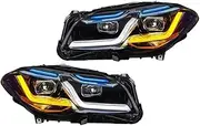 2pc Headlamp Led Headlights LED Front Lights Assembly Car Accessories，Compatible For BMW F10 F18 2010-2017 5-Series 520i 520d 530i 530d(2014-2017 Year)