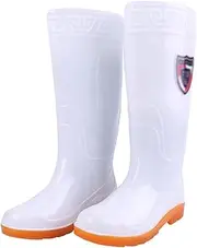 [CLSQLXYJZC] Rain Boots for Men, Mens High Barrel Garden Fishing Outdoor Work Rubber Non-slip PVC Rain Boots, Sturdy Waterproof Ankle Rain Shoes, for Spring Summer, Walking and Rainy Weather