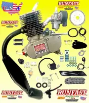 100cc 2 Stroke Real YD100 Motorized Bicycle Engine Motor kit + FASTER POWER PIPE