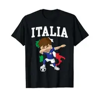 在飛比找蝦皮購物優惠-蔻馳 男士純棉 T 恤 Italia Soccer Boy 